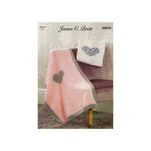 Load image into Gallery viewer, Knitting Pattern: Baby Blankets with Love Heart in Flutterby Chunky Yarn
