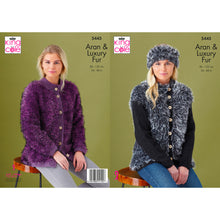Load image into Gallery viewer, Knitting Pattern: Jackets and Headband in Faux Fur
