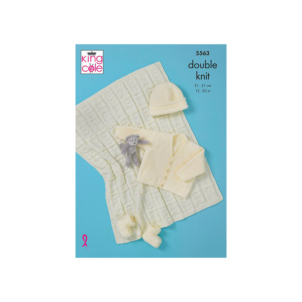 Knitting Pattern: Baby Cardigan, Hat, Bootees, Blanket for Preemie to 2 Years