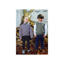 Load image into Gallery viewer, NEW Knitting Pattern: Aran Sweater and Slipover for Children
