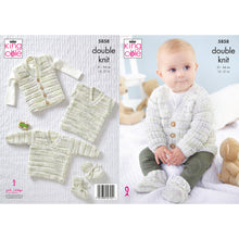 Load image into Gallery viewer, Knitting Pattern: Baby Cardigan, Waistcoat, Sweater, Tank Top and Bootees for Premature to 24 Months

