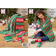 Load image into Gallery viewer, Knitting Pattern: Easy Xmas Stocking, Blanket, Socks, Hot Water Bottle Cover
