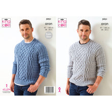 Load image into Gallery viewer, Knitting Pattern: Men&#39;s Aran Sweater
