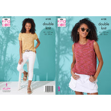 Load image into Gallery viewer, NEW Knitting Pattern: Ladies Summer Tops in Cotton and Linen Blend DK Yarn
