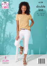 Load image into Gallery viewer, NEW Knitting Pattern: Ladies Summer Tops in Cotton and Linen Blend DK Yarn
