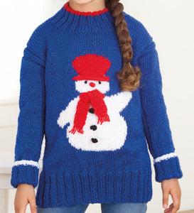 NEW Knitting Pattern: Snowman Sweater for Children