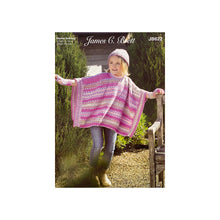 Load image into Gallery viewer, Knitting Pattern: Poncho, Hat and Wrist Warmers for Girls 2-10 Years
