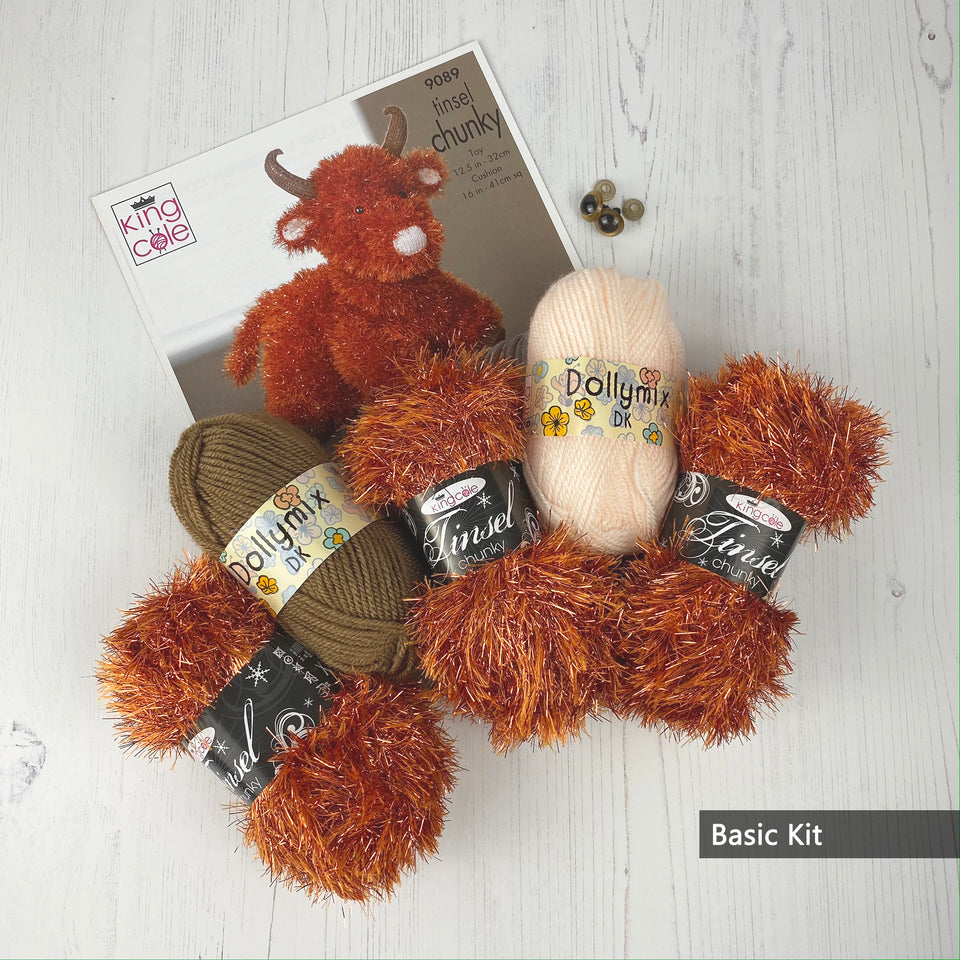 Image of Highland Cow toy knitting kit
