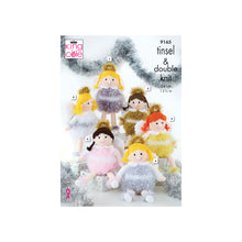 Load image into Gallery viewer, Knitting Pattern: Christmas Angels in Tinsel Chunky and DK Yarn
