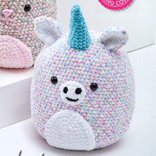 Load image into Gallery viewer, NEW Crochet Pattern: Amigurumi Cat, Dog, Bear, Rabbit and Unicorn Squishy Toys
