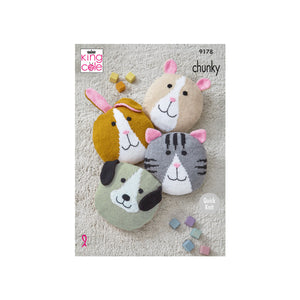 NEW Knitting Pattern: Quick Knit Animal Cushions in Chunky Yarn