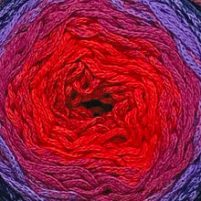 Load image into Gallery viewer, NEW Yarn: Retwisst Recycled Chainy Cotton Cake Bright Five Colour Gradient, 250g

