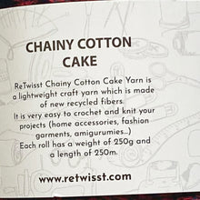 Load image into Gallery viewer, NEW Yarn: Retwisst Recycled Chainy Cotton Cake Bright Five Colour Gradient, 250g
