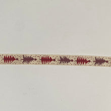 Load image into Gallery viewer, NEW Christmas Ribbon: 15mm, Cotton Christmas Tree Ribbon with Sparkle
