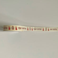 Load image into Gallery viewer, NEW Christmas Ribbon: 25mm, Merry Christmas Tree Cotton
