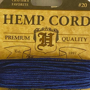 Hemptique 100% Hemp Cord, 4 x 9.1m, 1mm wide. Colour: Tide Pool