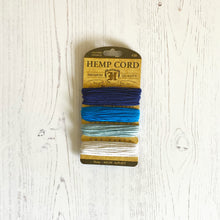 Load image into Gallery viewer, Hemptique 100% Hemp Cord, 4 x 9.1m, 1mm wide. Colour: Tide Pool
