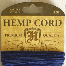 Load image into Gallery viewer, Hemptique 100% Hemp Cord, 4 x 9.1m, 1mm wide. Colour: Topaz
