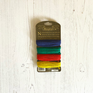 Hemptique 100% Hemp Cord, 4 x 9.1m, 1mm wide. Colour: Topaz