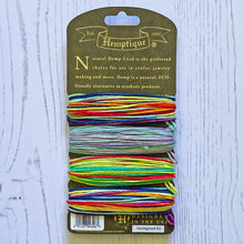 Load image into Gallery viewer, NEW Hemptique 100% Hemp Cord, 4 x 9.1m, 1mm wide. Colour: Variegated #2
