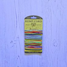 Load image into Gallery viewer, NEW Hemptique 100% Hemp Cord, 4 x 9.1m, 1mm wide. Colour: Variegated #2
