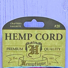 Load image into Gallery viewer, NEW Hemptique 100% Hemp Cord, 4 x 9.1m, 1mm wide. Colour: Variegated #2
