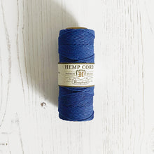 Load image into Gallery viewer, Hemp Cord: Blue, 5 or 10mm, 1mm wide
