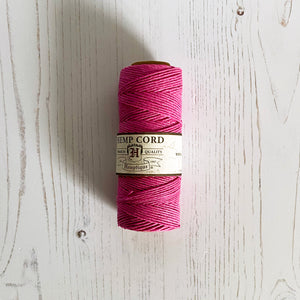 Hemp Cord: Pink, 5 or 10mm, 1mm wide