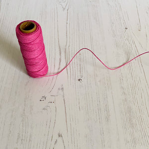 Hemp Cord: Pink, 5 or 10mm, 1mm wide