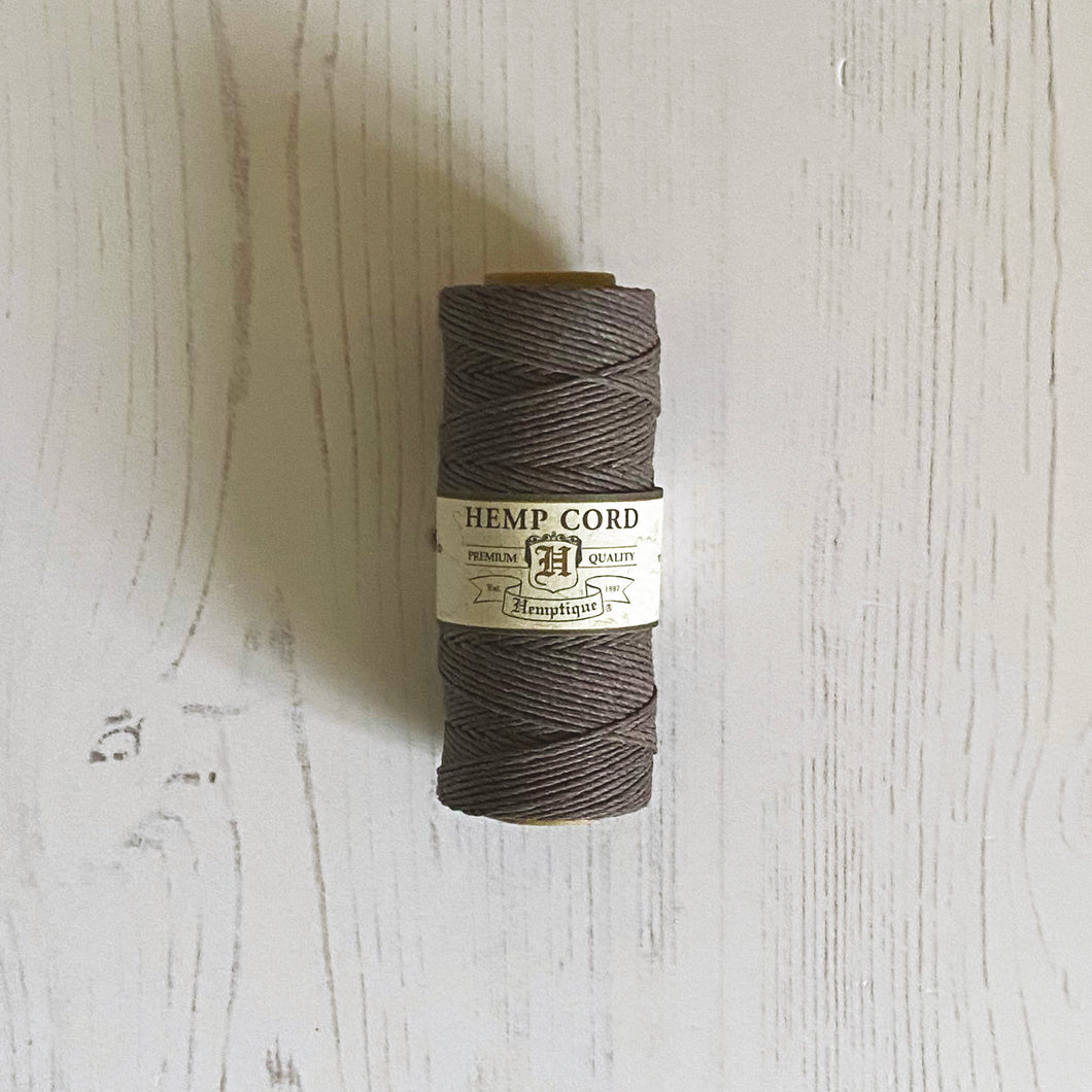 Hemptique 100% Hemp Cord: Dark Grey, 5 or 10mm, 1mm wide