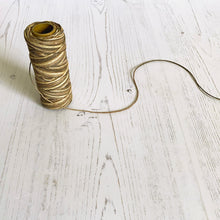 Load image into Gallery viewer, Hemp Cord: Brown and Cream, Variegated, 5 or 10mm, 1mm wide, Earthy

