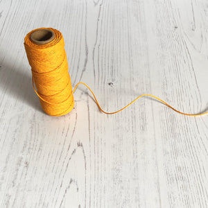 Hemptique 100% Hemp Cord: Gold, 5 or 10m Lengths, 1mm wide