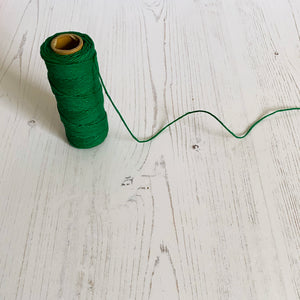 Hemp Cord: Green, 5 or 10mm, 1mm wide