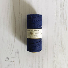 Load image into Gallery viewer, Hemp Cord: Navy, 5 or 10mm, 1mm wide

