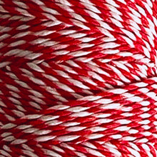 Load image into Gallery viewer, Hemp Cord: Red and White, 5 or 10mm, 1mm wide
