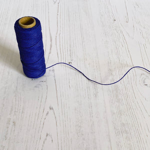 Hemp Cord: Royal Blue, 5 or 10mm, 1mm wide