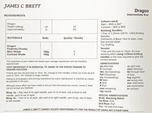 Knitting Pattern: Dragon in Chunky Yarn