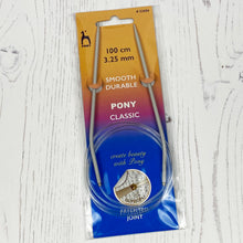 Load image into Gallery viewer, Knitting Needles: 3.25mm, Circular, Aluminium, 100cm, Pony
