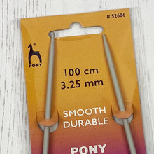 Load image into Gallery viewer, Knitting Needles: 3.25mm, Circular, Aluminium, 100cm, Pony
