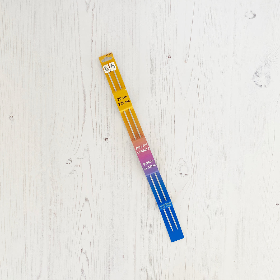 Knitting Needles: 2.25mm, Pony, Aluminium, 30cm
