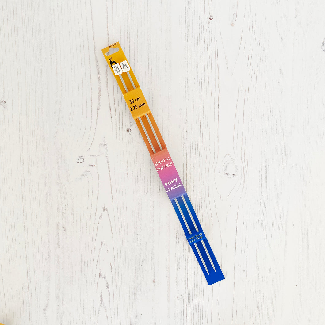 Knitting Needles: 2.75mm, Pony, Aluminium, 30cm