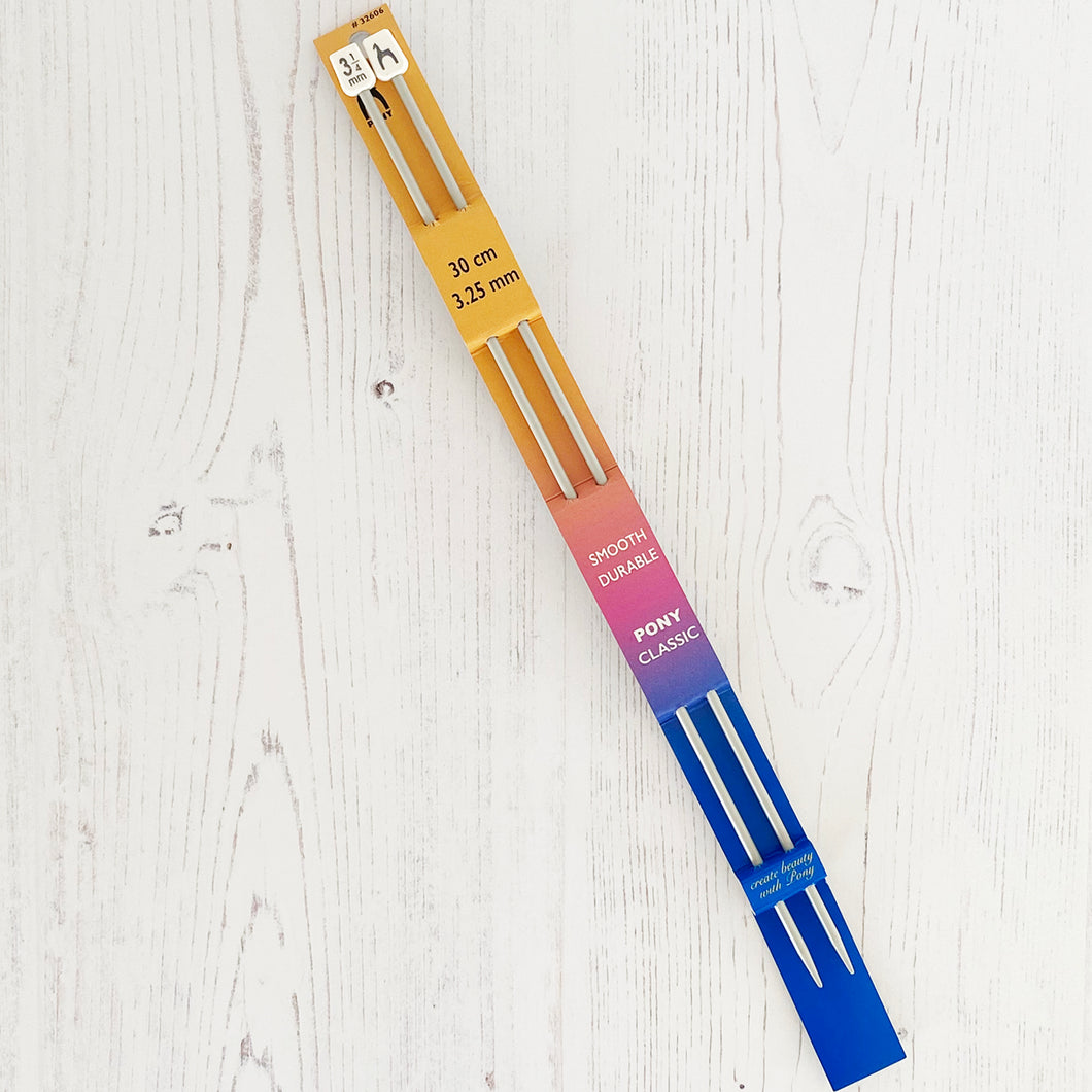 Knitting Needles: 3.25mm, Pony, Aluminium, 30cm