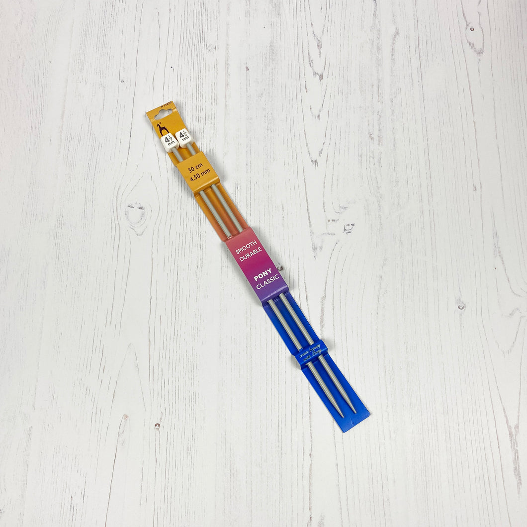 Knitting Needles: 4.5mm, Pony, Aluminium, 30cm