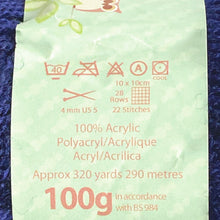 Load image into Gallery viewer, DK Yarn: King Cole Pricewise DK, Navy, 100g
