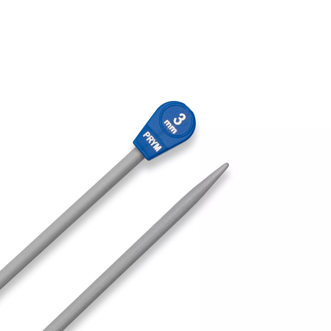 Knitting Needles: 3mm, PRYM, Aluminium, 30cm