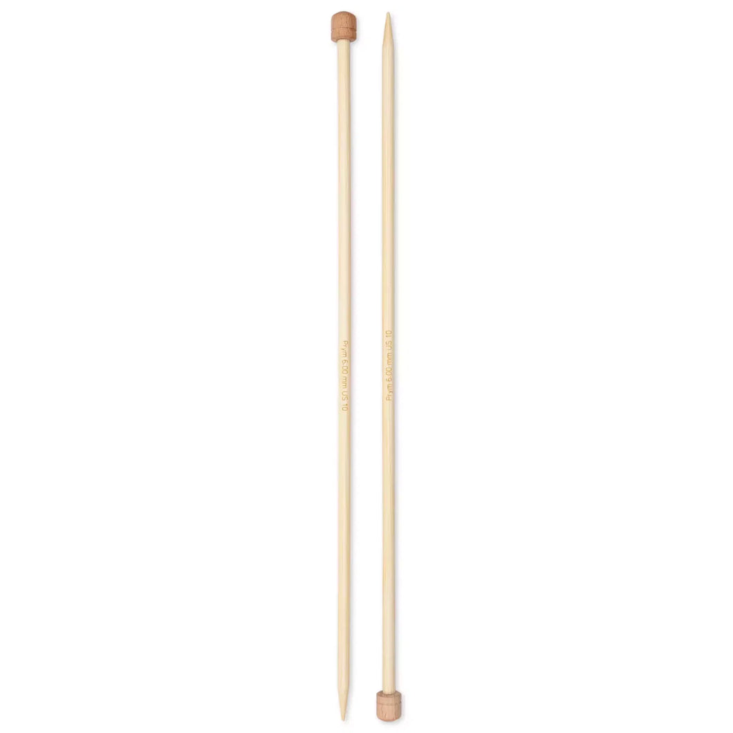 Knitting Needles: 6mm, PRYM, Bamboo, 33cm