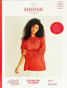 Crochet Pattern: Boat Neck Tunic in 4 Ply Yarn