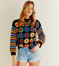 Load image into Gallery viewer, Crochet Pattern: Crowd Surf Sweater in Granny Squares and Stripes
