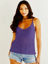 Load image into Gallery viewer, Pattern + Yarn: Knitted Summer Vest in Purple Sirdar Stories Cotton Yarn
