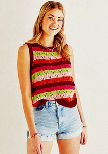 Knitting Pattern: Headliner Stripe Vest
